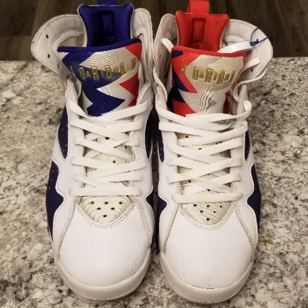 CLEAN JORDAN AUTHENTICATED 7 VII 7 TINKER HATFIELD OLYMPIC RED BLUE SNEAKER SHOE
